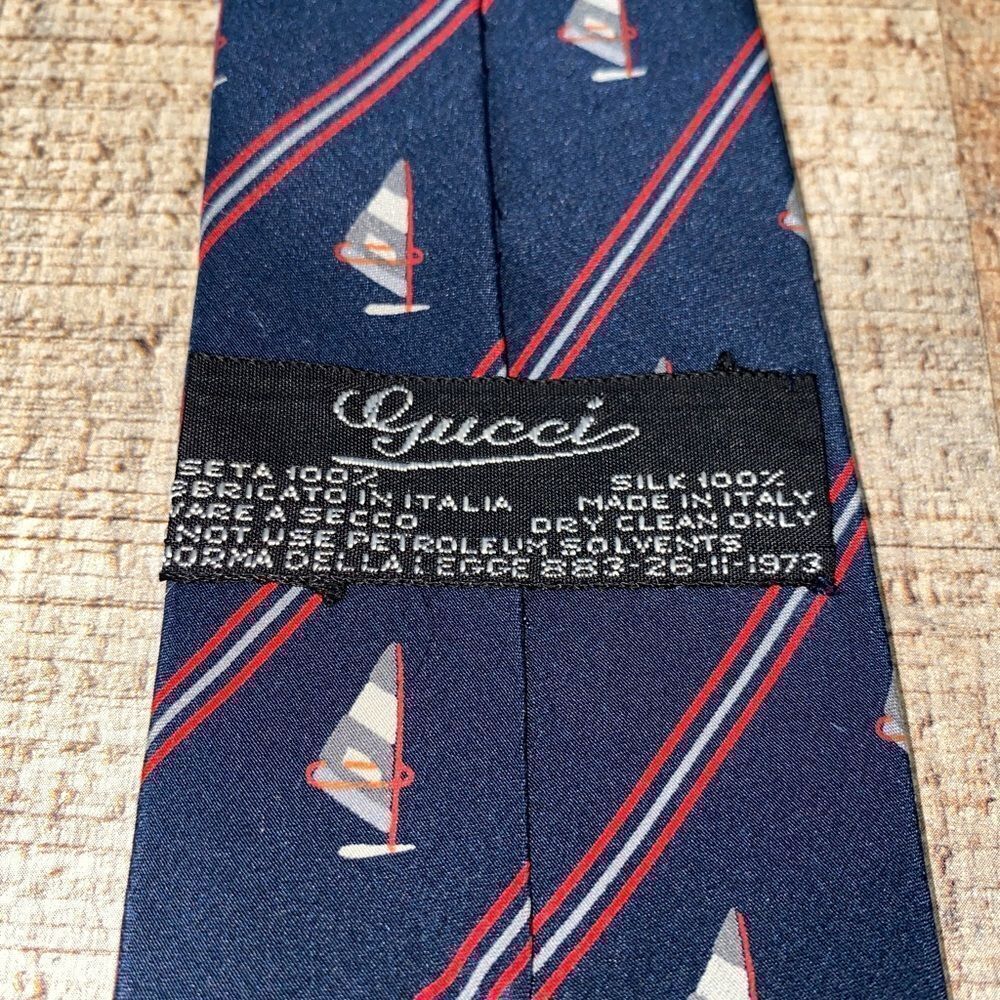Vintage Gucci yacht boat tie GG - Picture 12 of 15